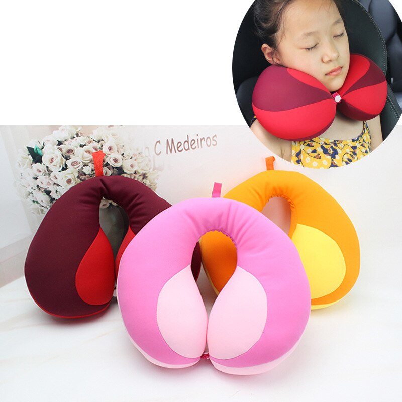 Newly Kids U Shape Pillow Head Neck Support Pillow Kids' Headrest for Travelling Napping Travel Pillow TE889