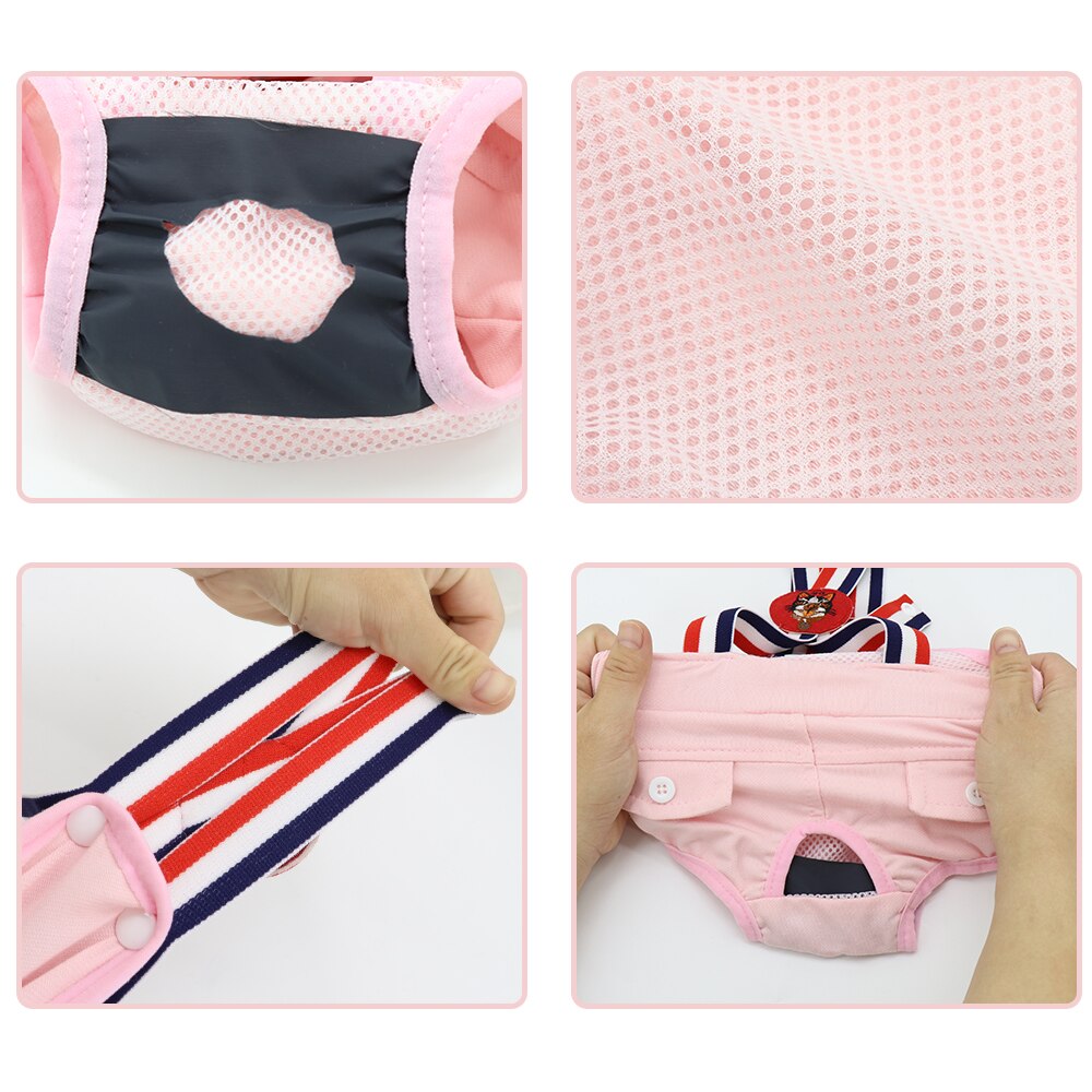 Pañal lavable para perro y gato, pantalones fisiológicos para mujer, ropa interior suave, pantalones cortos para mascotas, bragas sanitarias, XS-XL