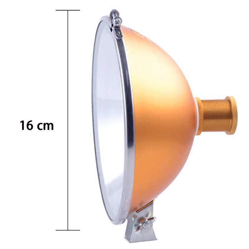 Aluminium lampkopp-tät vattentät slät reflektorkopp högtemperaturbeständig xenonlampa special hög lampkopp: 16cm ljushuvud