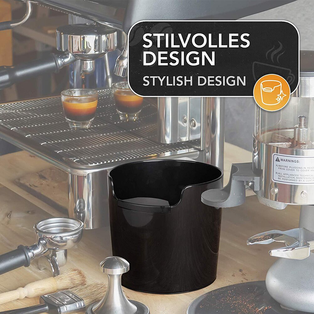 Dump Bin Shock Absorbent Coffee Grind Knock Box Recycling ABS Waste Storage Easy Clean Bar Accessory Machine Barista