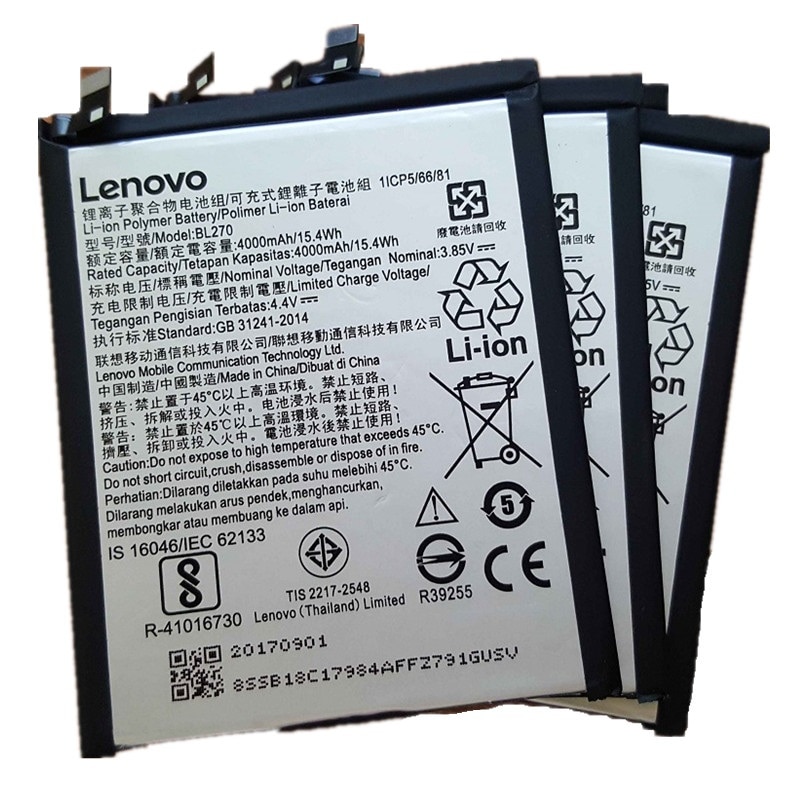 4000Mah BL270 Batterij Voor Lenovo Vibe K6 Plus G Plus G5 Plus Batterij