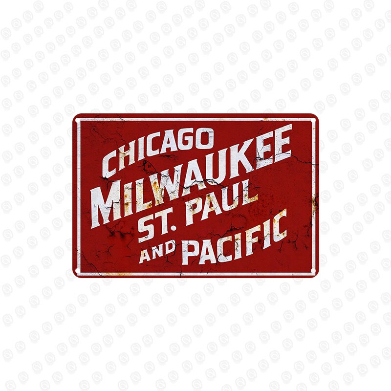 Train Railway Metal Tin Sign Wall Sticker Home Tavern Cafe Barber Shop Kitchen Decor Retro Plaques: CV-1352