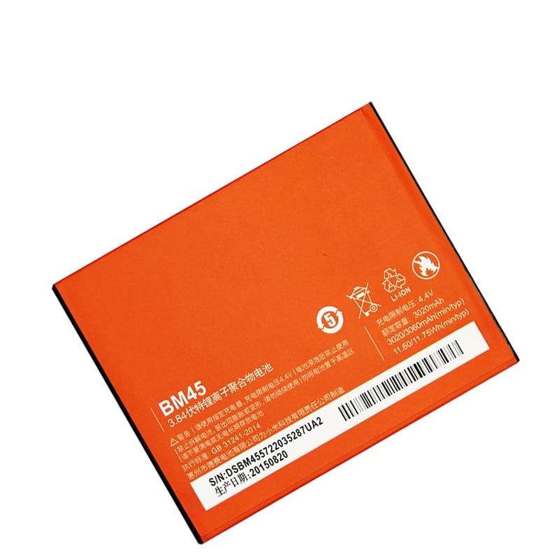 3060 mAh BM45 batterijen voor Xiaomi Redmi note 2 batterij Rode Rijst Note2 voor Hongmi Note 2 batterij