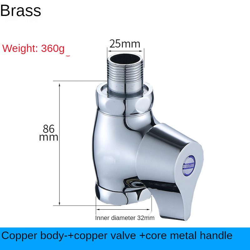 Toilet Flushing Valve Hand-held Toilet Switch Valve Toilet Valve Toilet Time Delay Valve Squatting Pan Quick Open Flushing Valve: 360g DN20