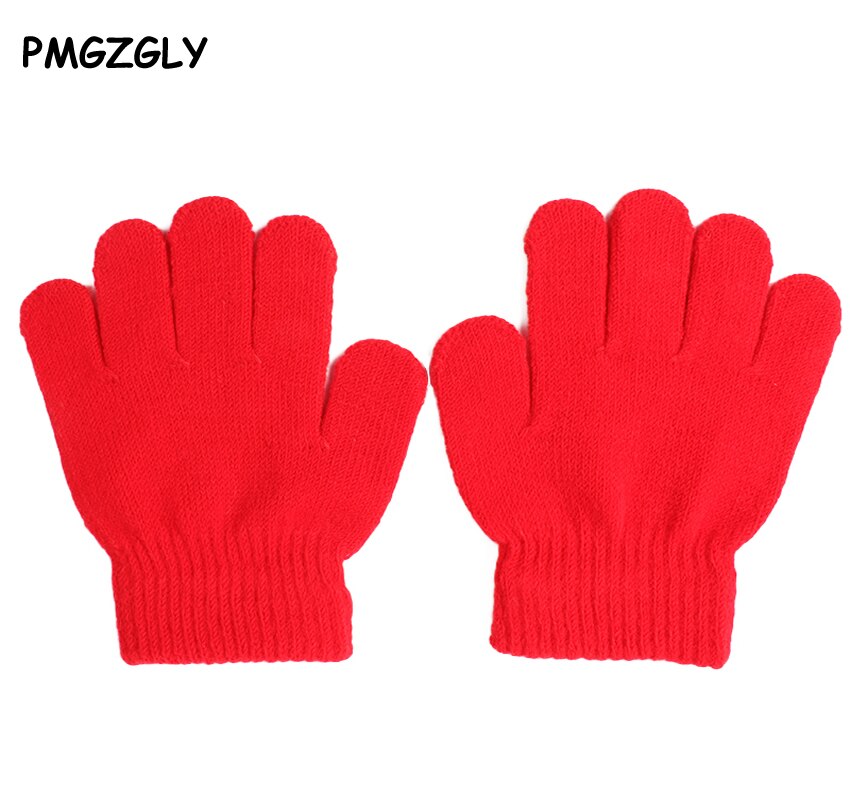 Winter Kinderen Snoep Kleur Leuke Handschoenen Warm breien Coral Kasjmier Mitts Effen Kleuren Unisex Meisje Jongen Baby handschoenen