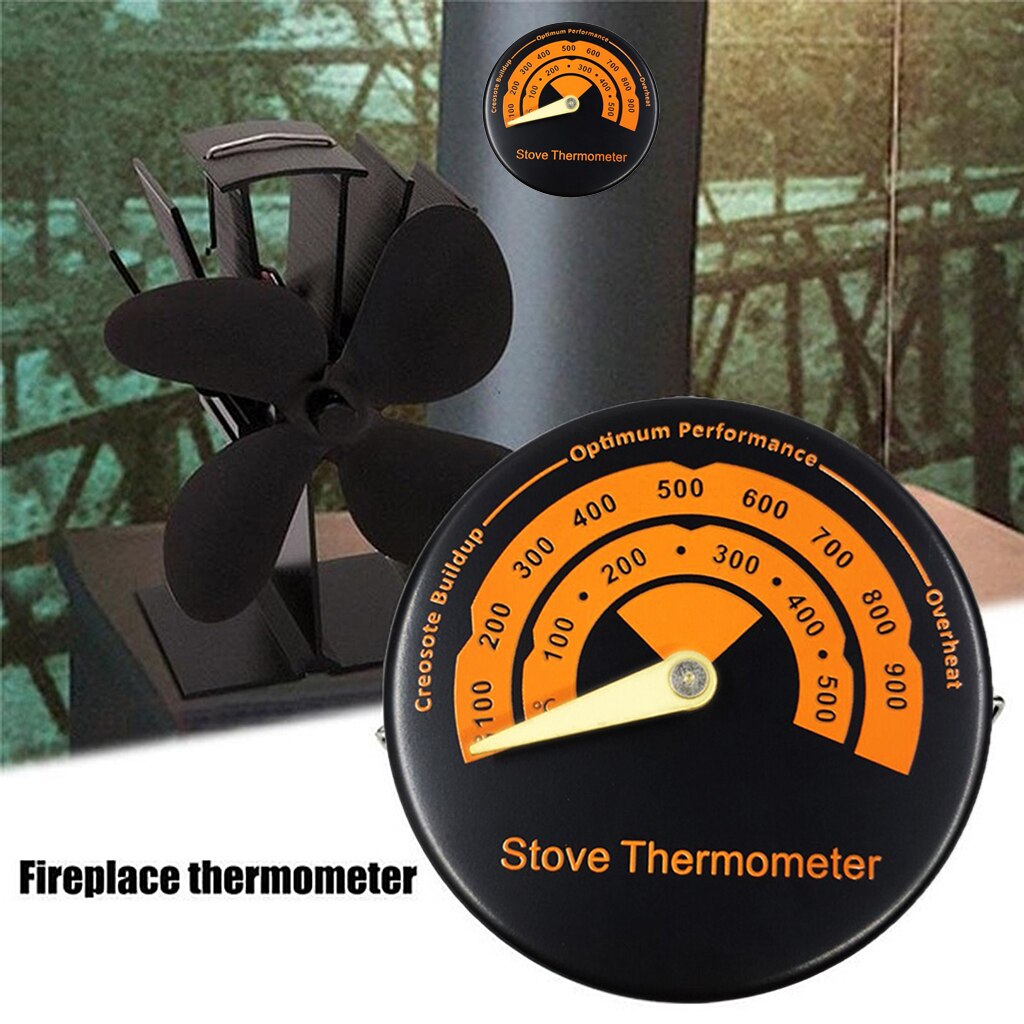 Durable Magnetic Stove Thermometer Wood Burner Top Temperature Meter Stove Flue