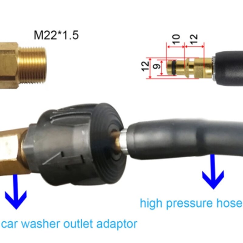 Pressure Washer Adapter Set Quick Hose Plug with Pressure Washer Quick Hose Connector for Pressure Washer Garden Hose