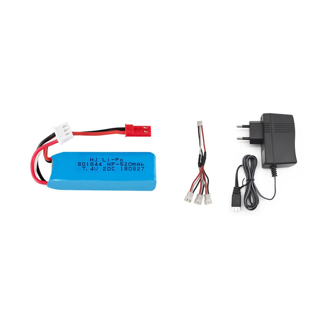 7,4 v 520mah 20C lipo batería + cargador conjunto para Wltoys XKA600 K969 K979 K989 K999 P929 P939 A202 A212 Rc coche avión partes: Rojo