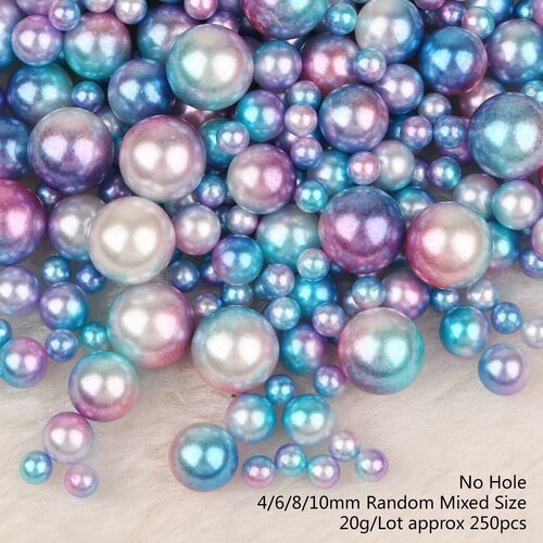 4/6/8/10mm multi størrelse 250 stk / lotoption om tilfældig blanding farve ingen huller perler runde perler til diy dekoration: Turkis lilla rød