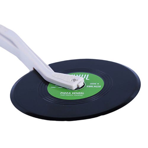 Top Spin Slice Platenspeler Pizza Cutter Vinyl Record Pizza Cutter Wiel: Groen