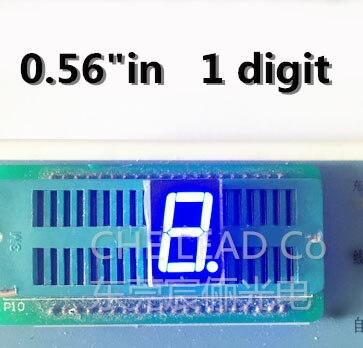 Common Anode 0.56 inch Blue 7 Segment LED Display 1 Bit Digital Tube Plastic Metal (Nixie tube)