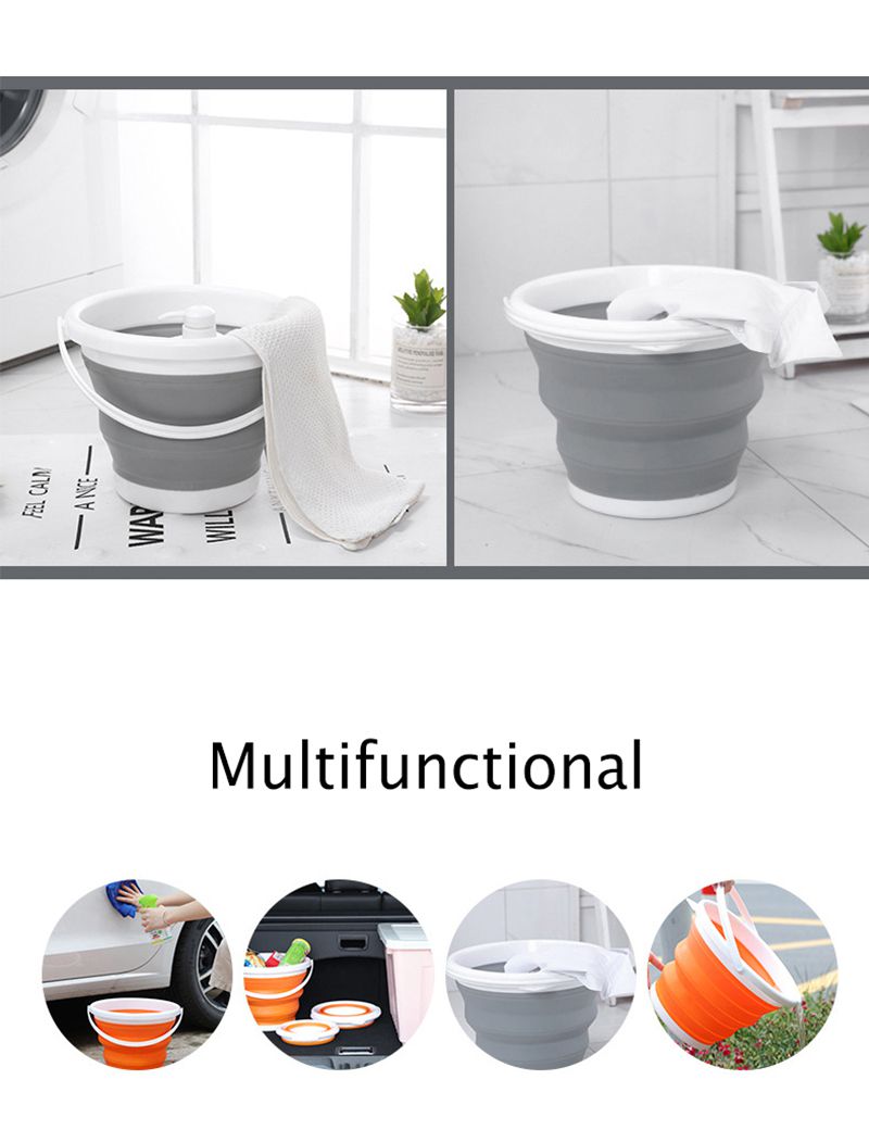 10L/5L/3L Portable Silicone Folding Bucket Collapsible Buckets Lid Car Washing Pail Outdoor Car Water Storage Tank Save Space