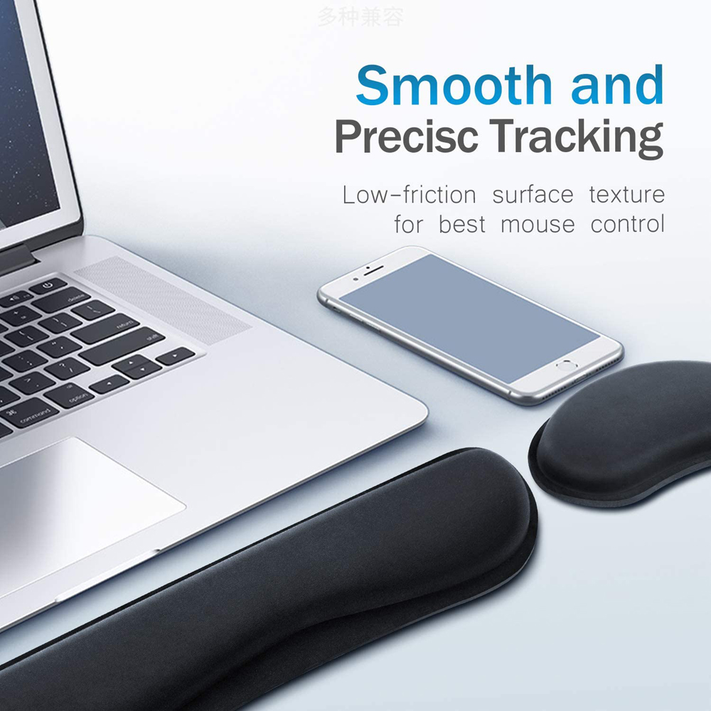 Novo teclado descanso de pulso almofada de pulso mouse pad memória espuma fibra superfina durável confortável mousepad para jogos de escritório
