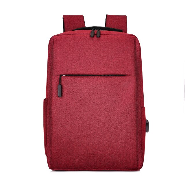 USB Backpack Mens School Bag Rucksack Anti Theft Men Backbag Travel Daypacks Male Leisure Backpack Mochila Women Girl Bag: Red