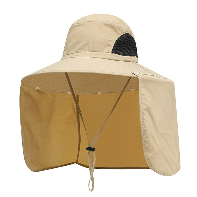 Schnell trocknender Fischerhut für Herren, UV-Nackenschutz, Sonnenschutz, draussen, atmungsaktives Gittergewebe, Wandern, Angelkappen, Sommer: Armee Grün