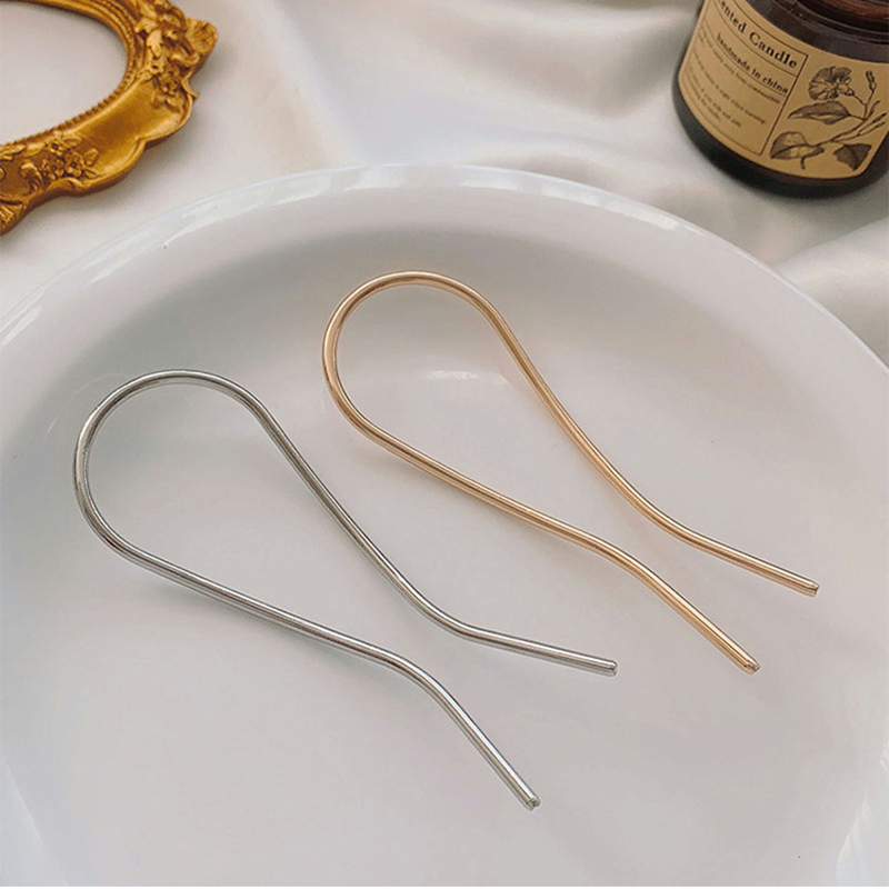 Pinzas simples para el cabello en forma de U, horquillas para mujer, pasadores de Metal, herramientas de peinado nupcial, accesorios para hacer moños