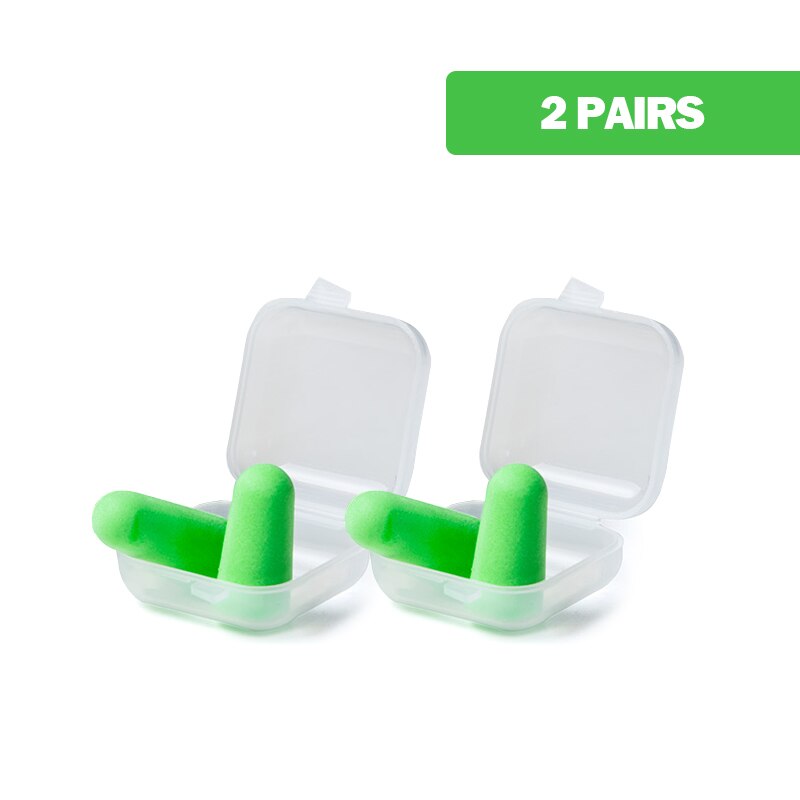 2 par öronproppar höga hörselskydd sova ljudisolerade öronproppar ljudisolering för reseskum mjuk brusreducering: Klar låda