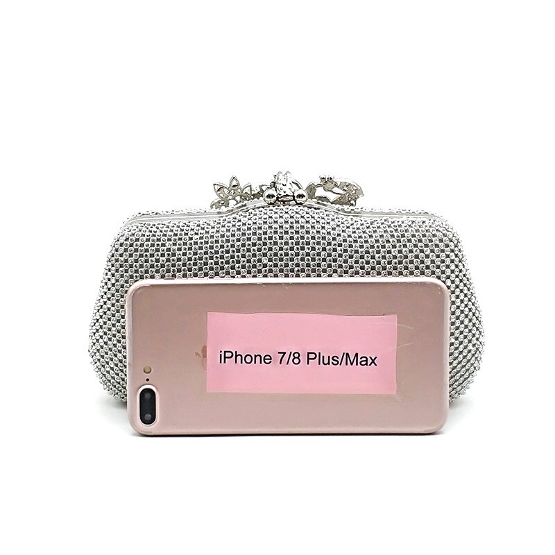 Kristallen dames bruidsjurk bruiloft avondfeest bloemen clutches dames avondfeest schoudertas kristallen crossbody tas