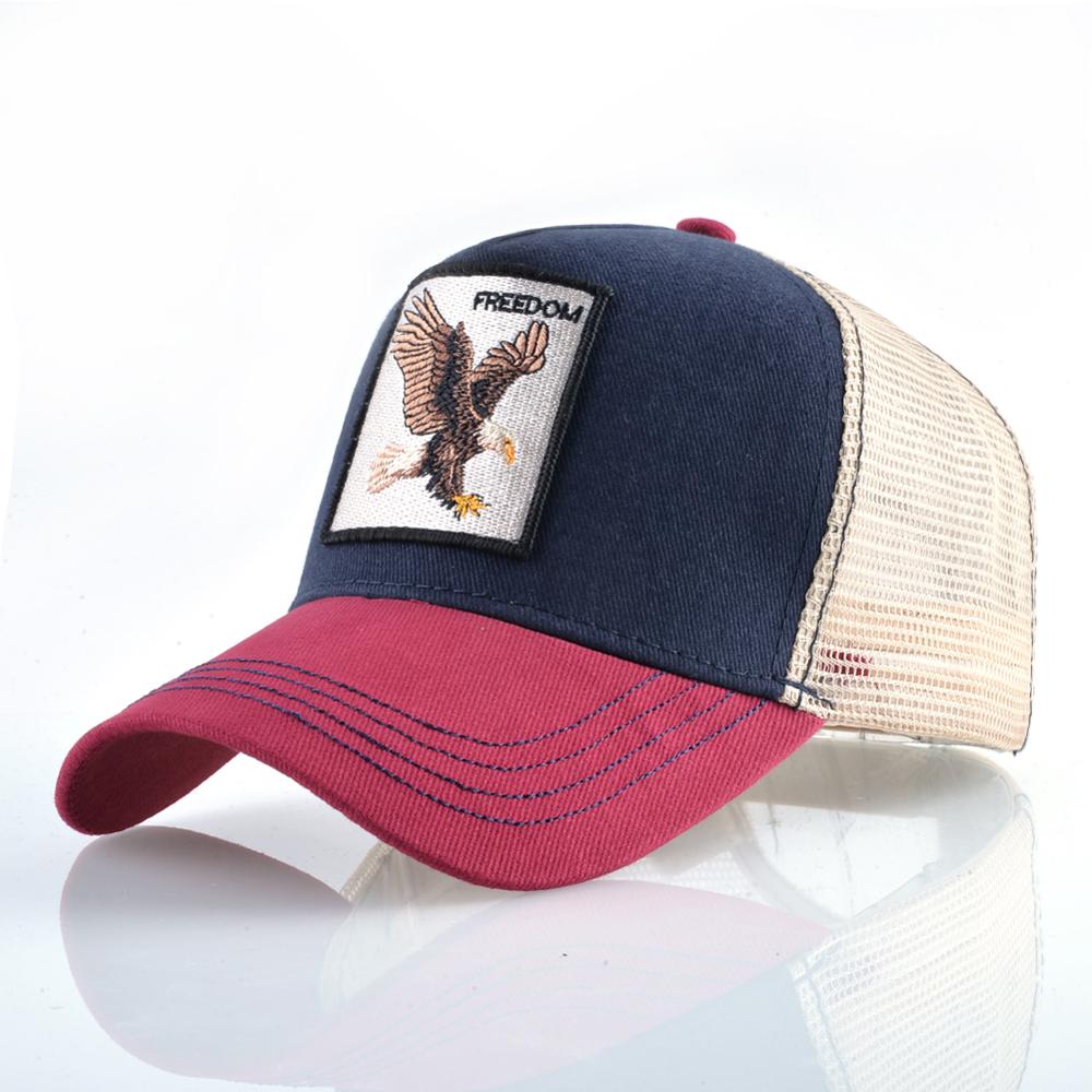 Czapki z daszkiem orzeł haft czapki hip-hopowe mężczyźni Snapback oddychająca siateczka kości moda Streetwear czapka typu Trucker kobiety: green