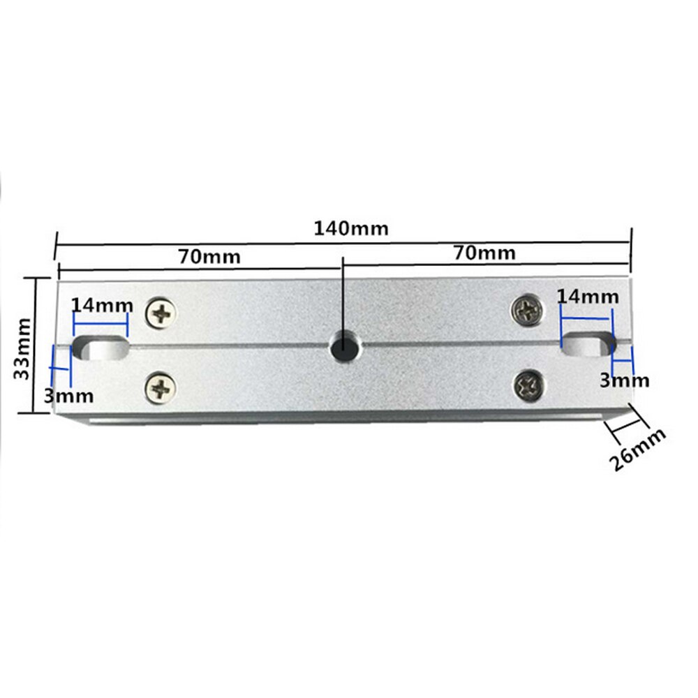 Magnetic lock U shape bracket for 180kg/350lbs frameless glass door Access Control System