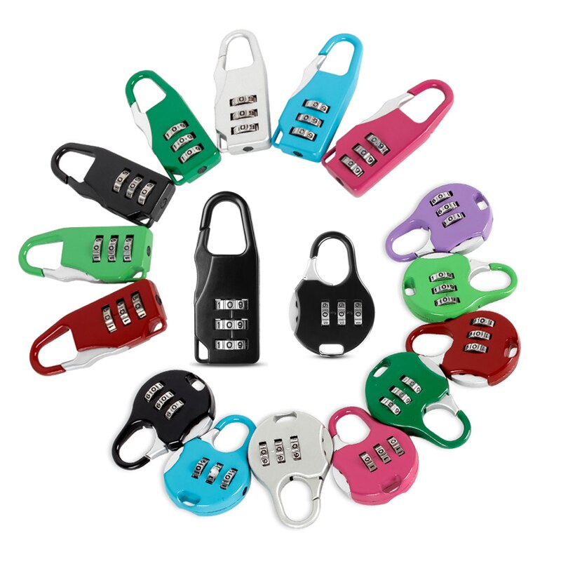 Mini Padlock Travel Suitcase Luggage Security Password Lock 3 Digit Combination