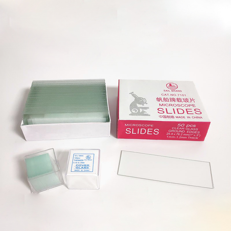 Lames de Microscope et 100 pièces de verre de couverture pour la préparation des échantillons
