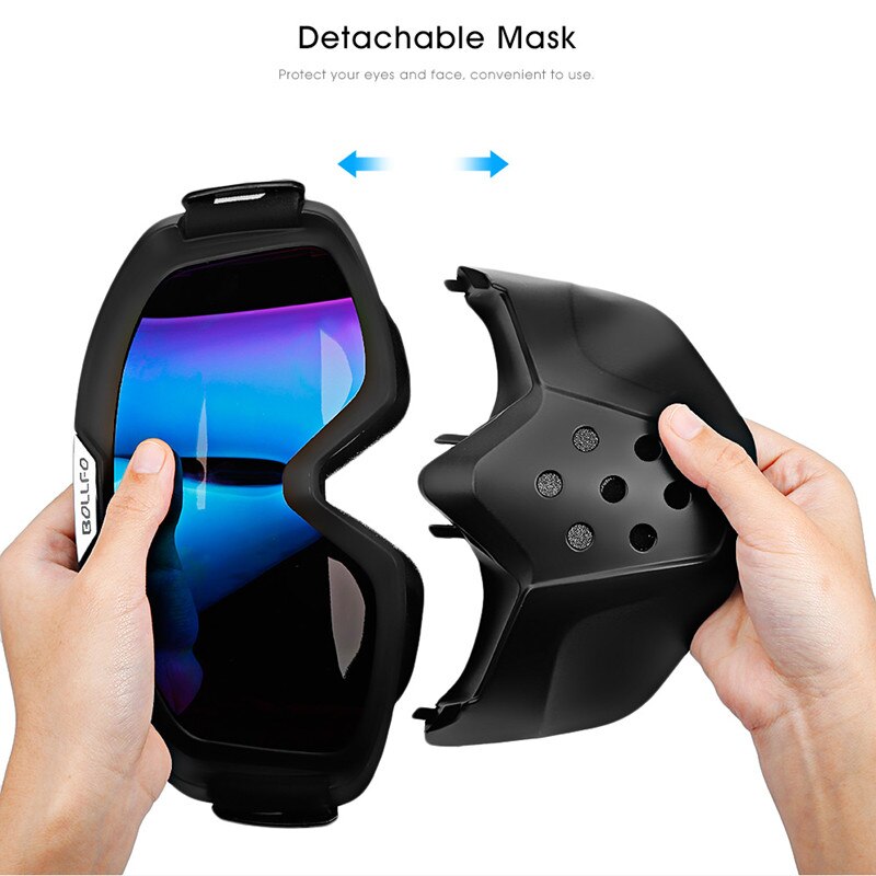 Lunettes de moto rétro anti-poussière Anti-UV, masque de Motocross, filtre de respiration modulaire détachable, masque pour casque ouvert