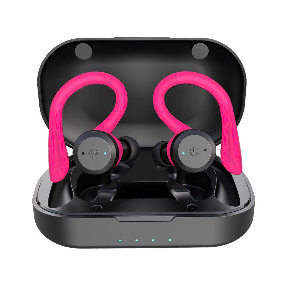 Cyboris 20 Uur Speeltijd Zwemmen Waterdicht Bluetooth Oortelefoon Dual Slijtage Stijl Sport Draadloze Headset Tws Ipx7 Oordopjes Stereo: Roze