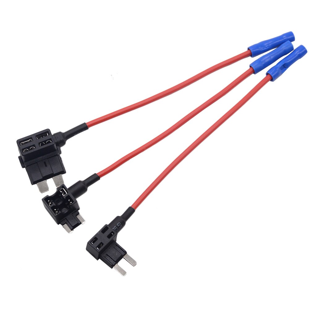 12V MINI SMALL MEDIUM Size Car Fuse Holder Add-a-circuit TAP Adapter with 10A Micro Mini Standard ATM Blade Fuse