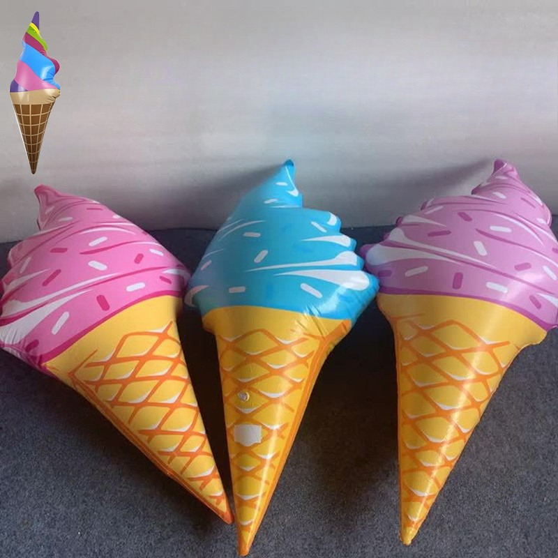 Uppblåsbar simring stor glass uppblåsbar flytande rad simbassäng glassleksak simring simutrustning