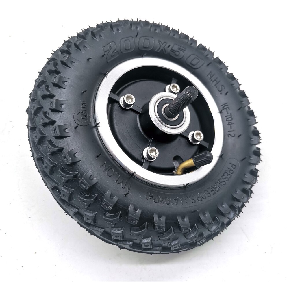 Neumático de moto eléctrica con rueda de 8 pulgadas, cubo de rueda de aleación, Scooter de 200x50, neumático de freno de tambor todoterreno, vehículo eléctrico de inflado