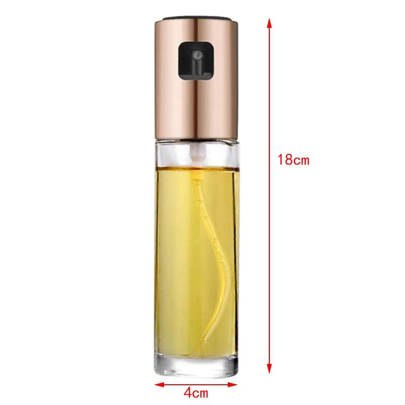 - lekvrije druppels olie dispenser roestvrij staal olijfolie azijn verstuiver olie spray fles & gouden voedsel clip roestvrij staal