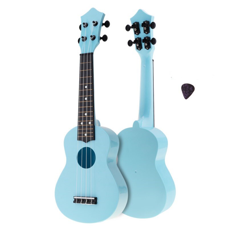 21 Inch Sopraan Akoestische Ukulele Kleurrijke Abs Plastic 4 Snaren Hawaii Gitaar Musica Instrument Voor Kinderen En Muziek Beginners: Blauw