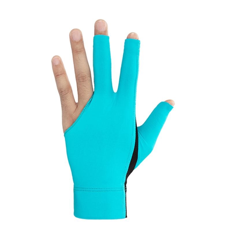 1pc Billard Drei Finger Handschuhe Lycra Anti Schleudern Snooker Handschuh Schwimmbad Verknüpfungen Hand PXPF: SBL