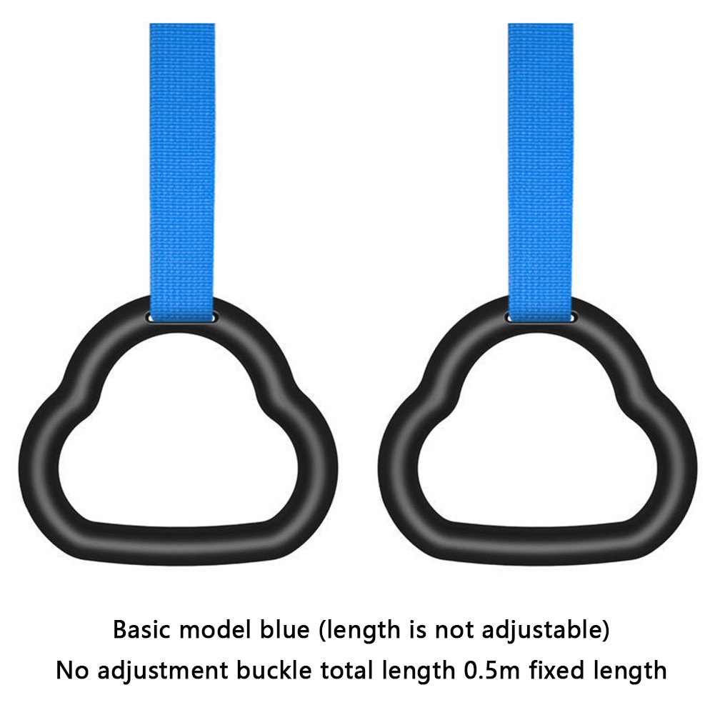 Plastic Gymnastic Rings for Kids with Straps Anti-slip Indoor Pull-up Strength Training Fitness Full Body Workout Tool