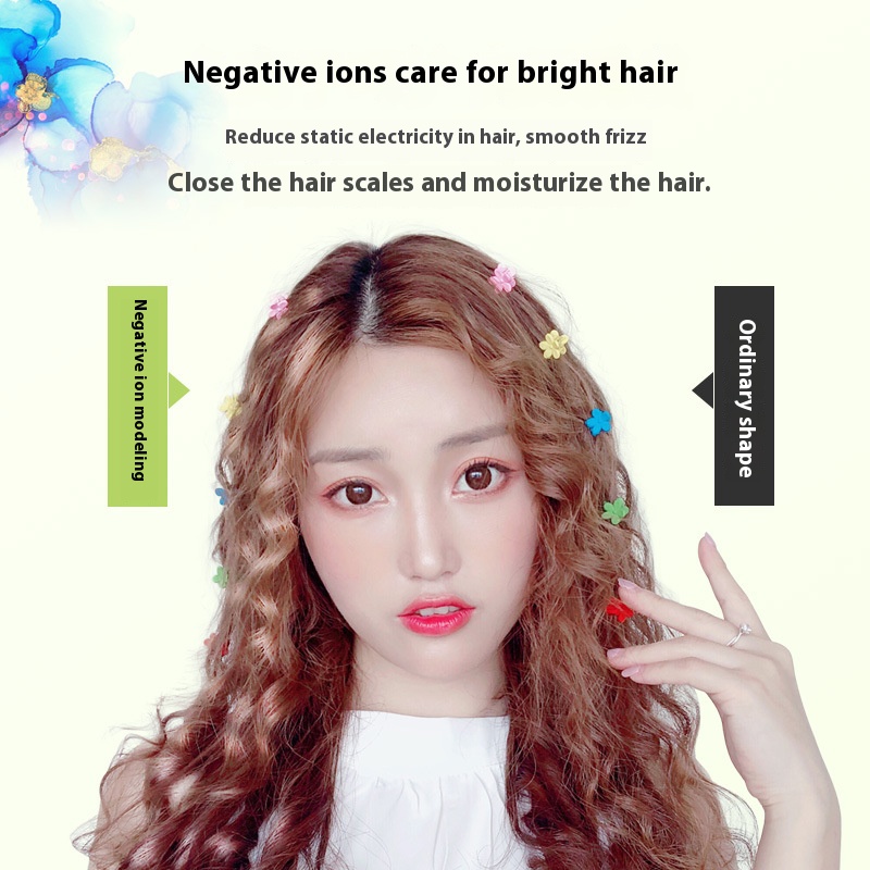 Ulllocktång för män och kvinnor, ultrafin locktång för kort hår, liten mini 9mm , fluffig ulllocktång, elektrisk permanent