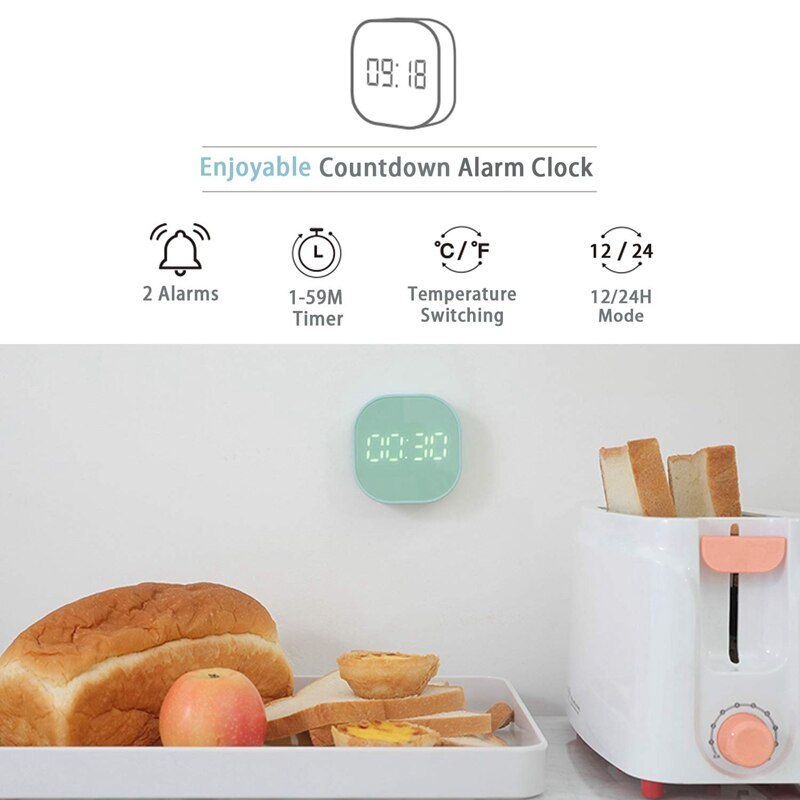 Digital Alarm Clock for Bedroom Multi-Functional LED Smart Sensor Alarm Clock for Kids, Dual Alarm, Battery Backup with Temperat