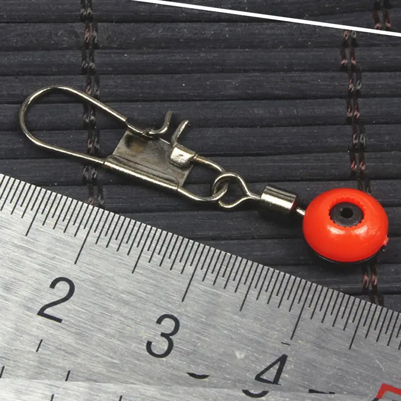 100 pcs/Lot pêche flottant espace haricots rotation Bobber connecteurs pêche en mer eau salée matériel pivotant équipement métal leurre