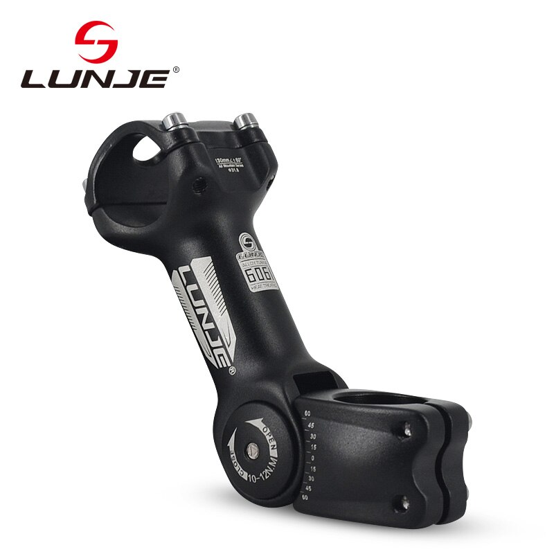 LUNJE Adjustable Bicycle Bike Stem Riser XC AM MTB Mountain Road Bike Bicycle Adjustable 60 Riser 90 110 130mm 25.4/31.8mm