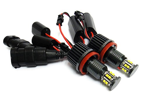 Anillo de luz LED de ojo de Ángel, Bombilla DRL H8, 120W, Canbus, para E90, E92, E82, E60, E70, E71, E84, A26, 2 uds.