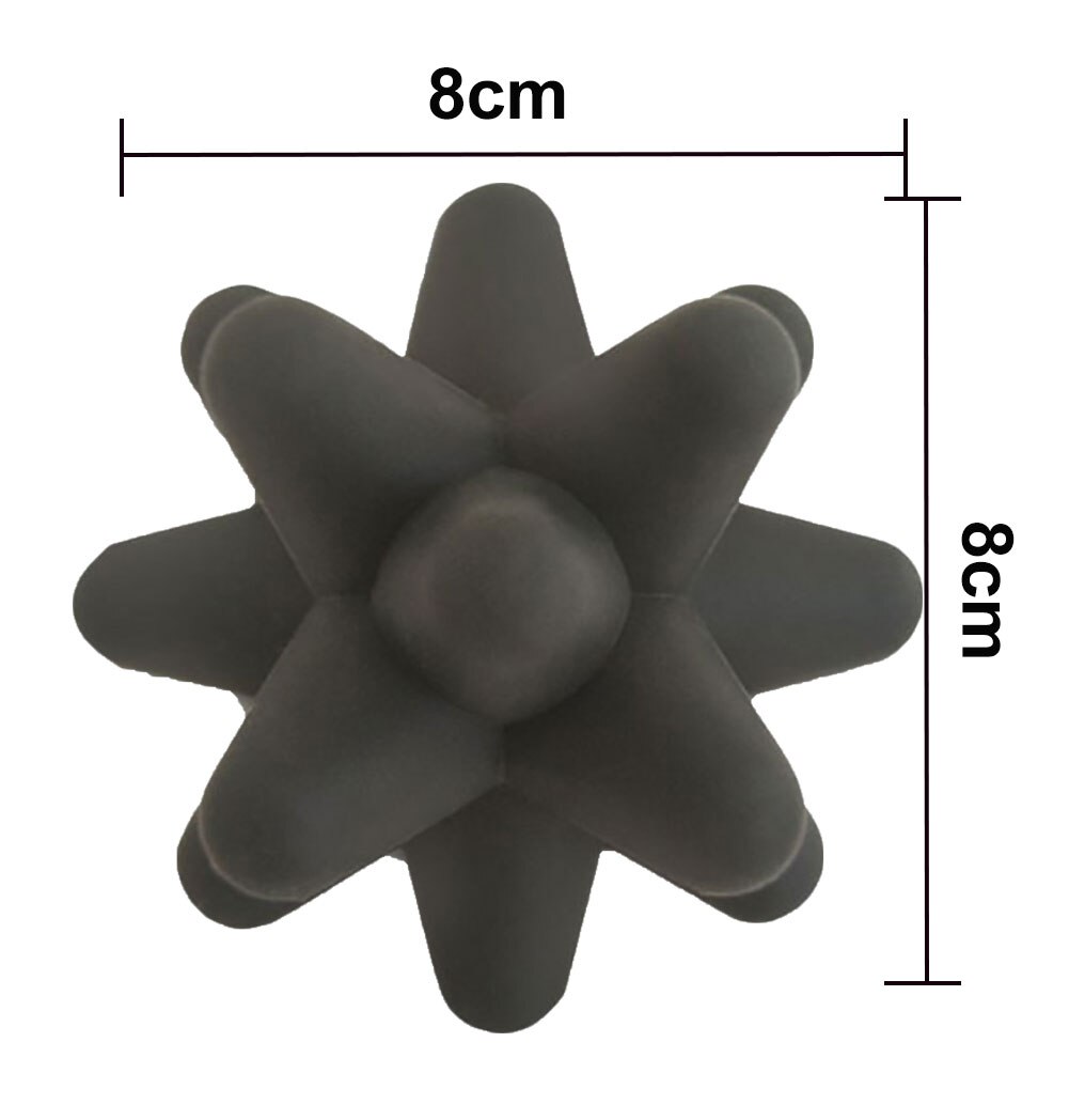 Unik form gummi håndmassasje ball sport fitness fascia muskelavslapping tilbake arm ben kroppsmassasje rulle fysioterapi ball