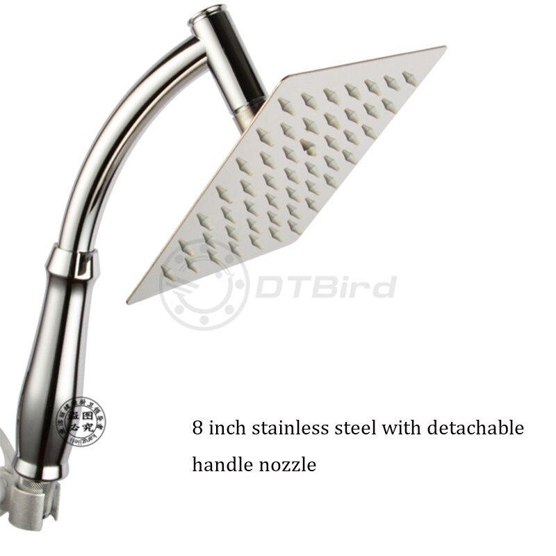 4 "/6"/8 "in Acciaio Inox di lusso ultra-Sottile Grande Doccia A Pioggia Testa Bagno Soffione ad alta Pressione Doccia A Mano testa: bianca 8 pollice piazza