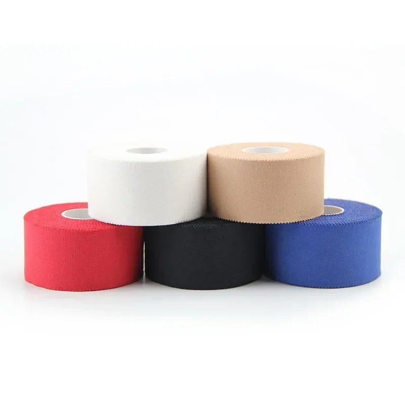1pc atletische sport witte katoenen tape zaagtand zelfklevend verband voor spierknie pols vingers wrap bescherming spierondersteuning