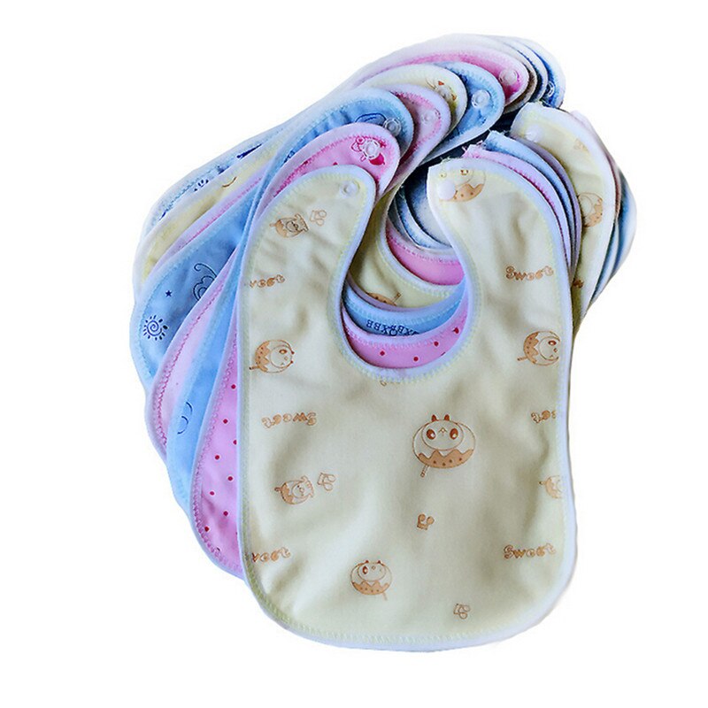 Baby Bib Crystal Velvet Waterproof Baby Care Feeding Printing Bibs Towel Multi Color Random Color