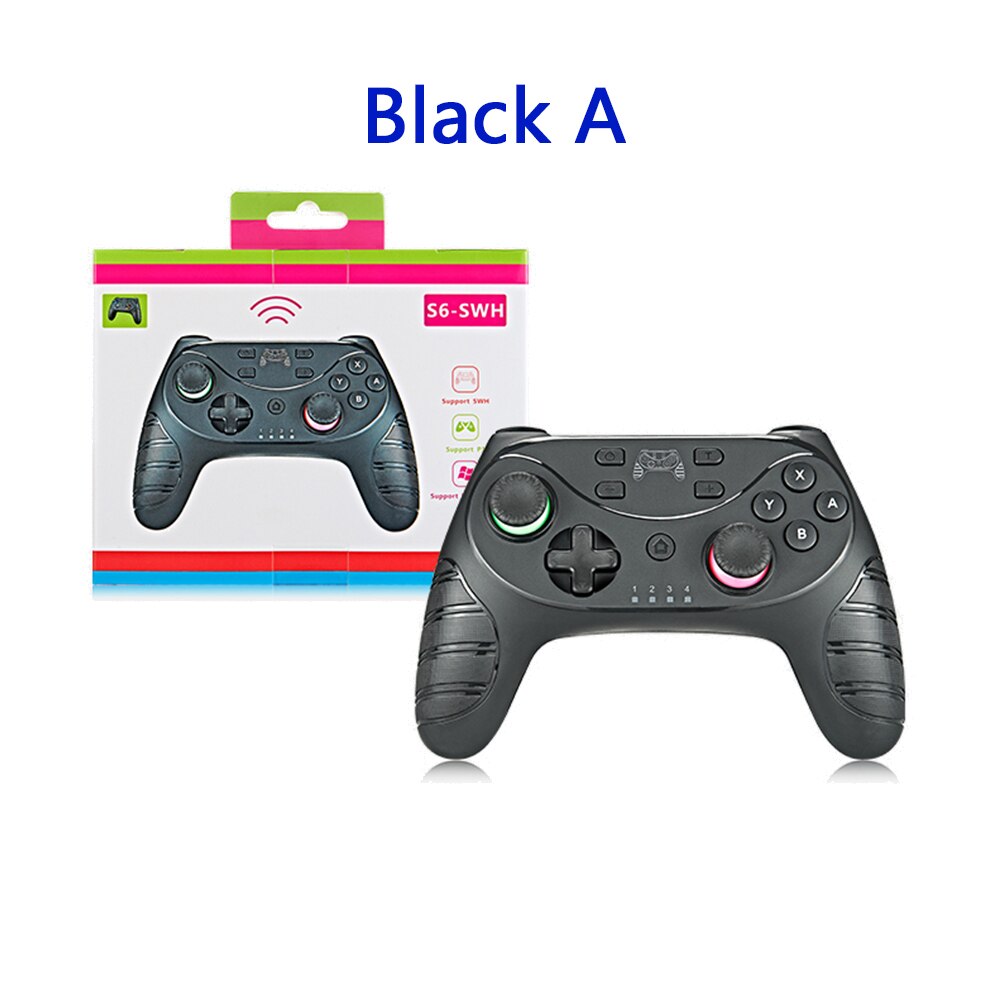 Mando inalámbrico Bluetooth para consola n-Switch Pro Lite, compatible con NS Switch, videojuego, Joystick USB, pc: 1 Black A