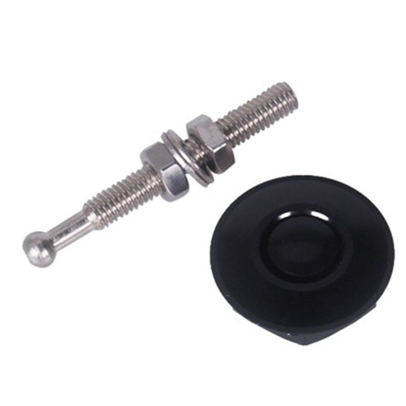 2PCS Push Button Quick Release Hood Lock Pins Kit | Universal Bumper Bonnet Latch Clips Black Aluminum/Carbon Fiber
