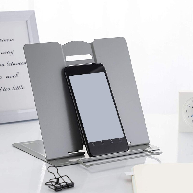 Bureau Boek Stand Metalen Lezen Rest Boek Houder Hoek Verstelbare Stand Document Houder Draagbare Stevige Lichtgewicht