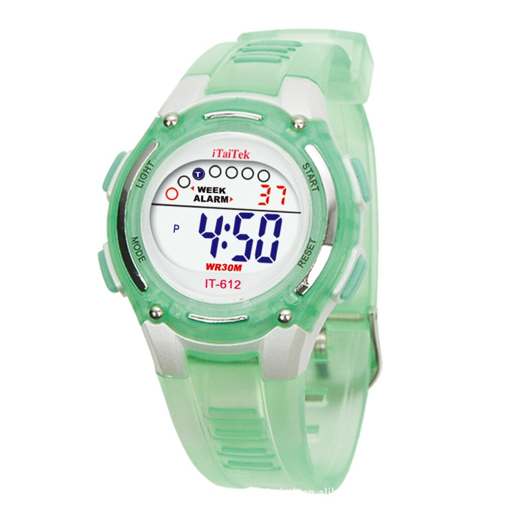 ITaiTek Kids Zwemmen Digitale Sport Waterdicht Polshorloge (Groen): Green