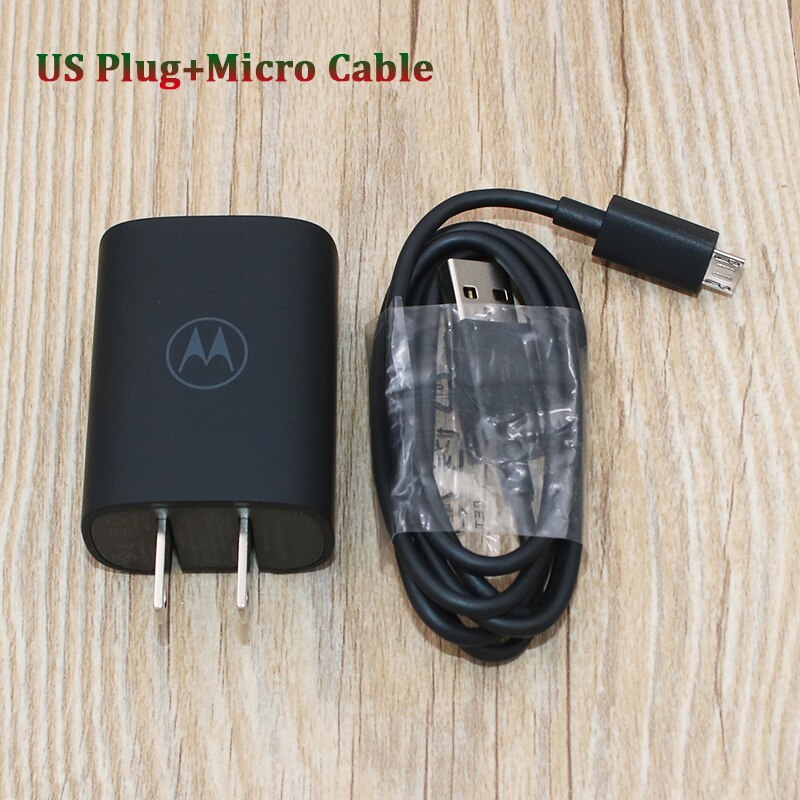 Motorola 12V 1,5 A Ladegerät Schnell Lade Turbo Power 18W Adapter Micro/Typ C Kabel Für Moto rand X30 S30 razr E5 G5 G7 Plus P50: US Add Micro