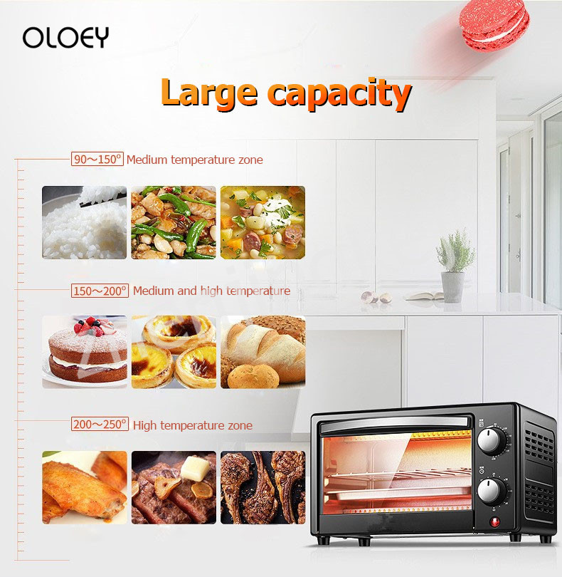 Household Multifunction Oven 12L Small Oven Baking Box Mechanical Ovens G12A
